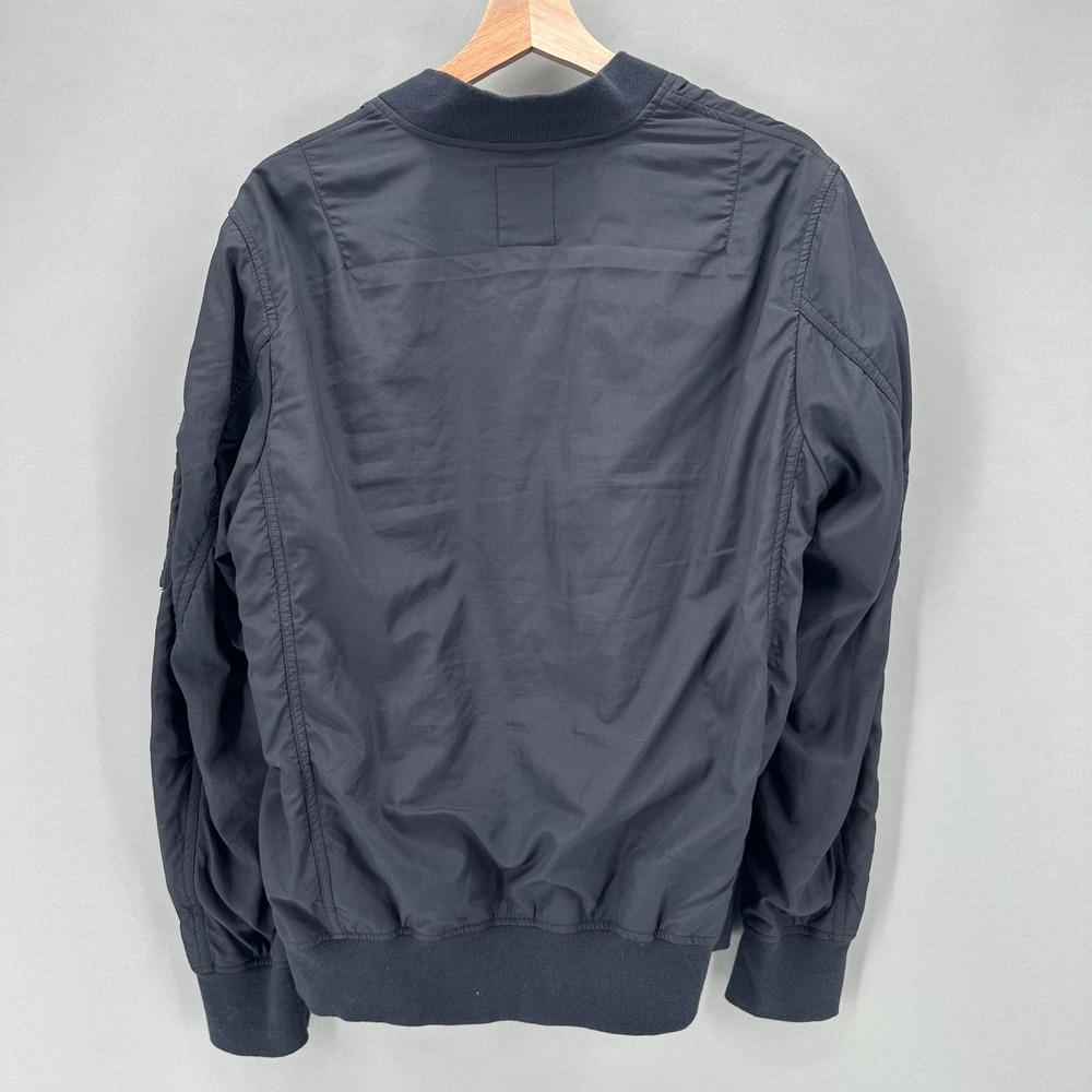 AZUL by moussy Black Bomber Jacket Mens Medium Lightweight Casual Travel Street - Picture 3 of 11